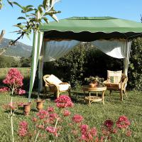 A l'ombre de la tonnelle pour une petite pause lecture...